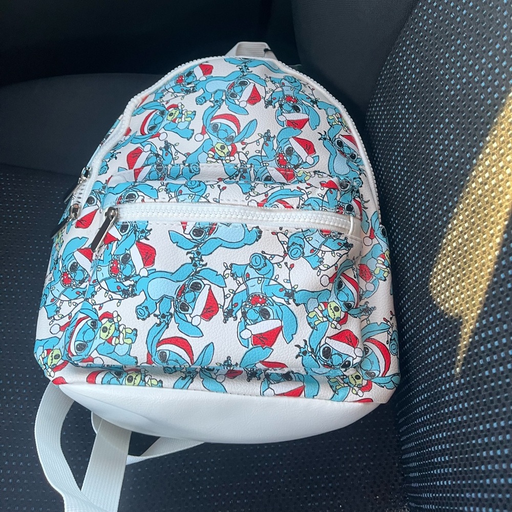 Bioworld Disney Christmas Stitch Mini Backpack NWT